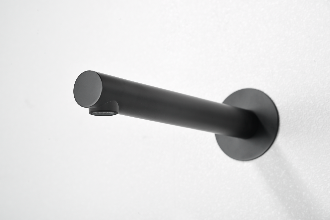 Смеситель для раковины настенный скрытая часть в комплекте imex olimpo glc033/ng matt black