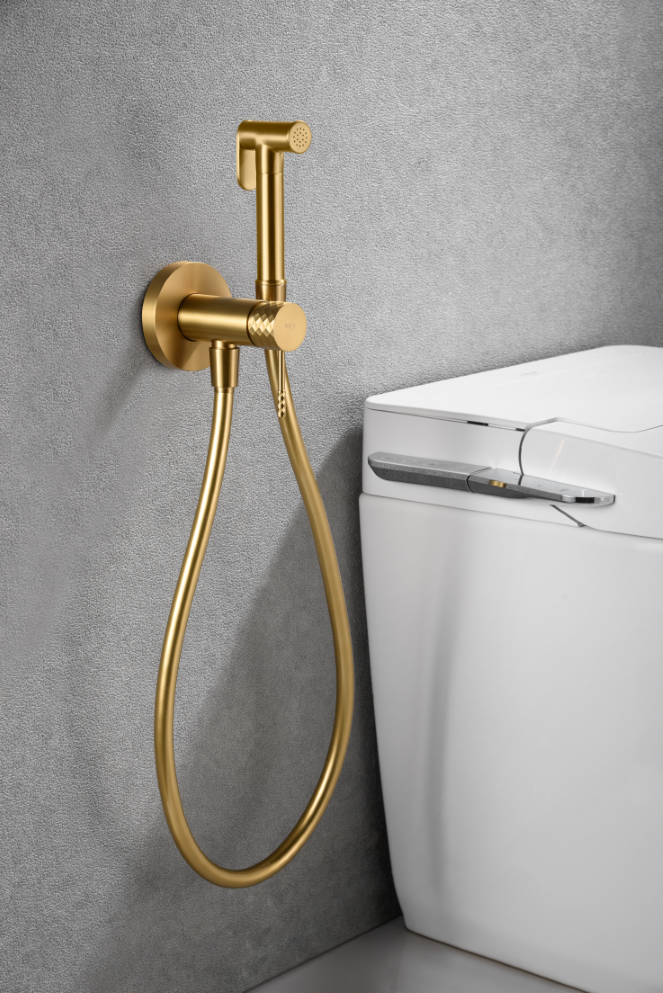 Гигиенический душ со смесителем и скрытой частью imex genova rdg053/oc brushed gold pvd