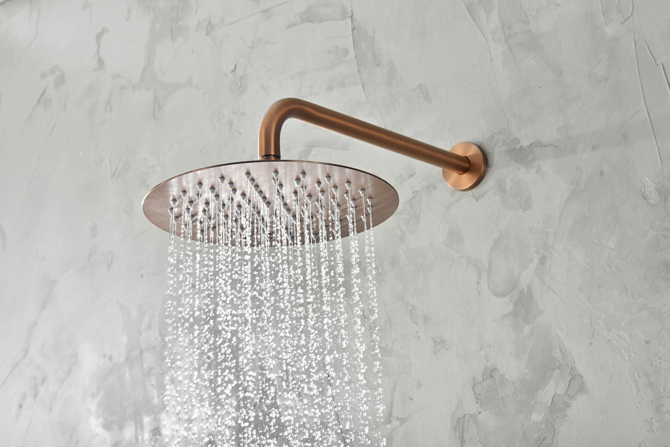 Смеситель для душа скрытого монтажа готовый комплект верхний душ ø25cм imex monza gpm039/orc brushed rose gold pvd