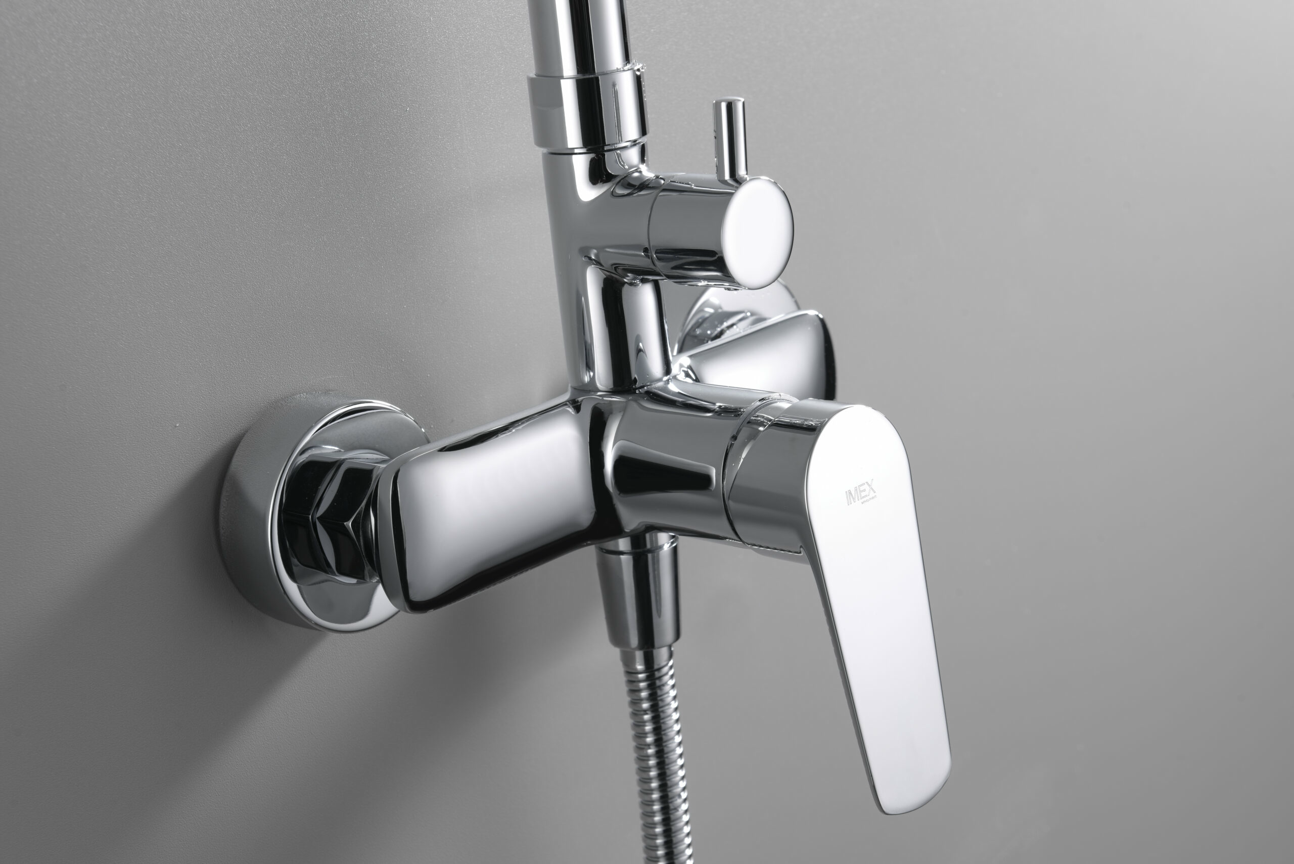 Душевая система настенная с верхним душем и лейкой imex belgica bdz044 chrome