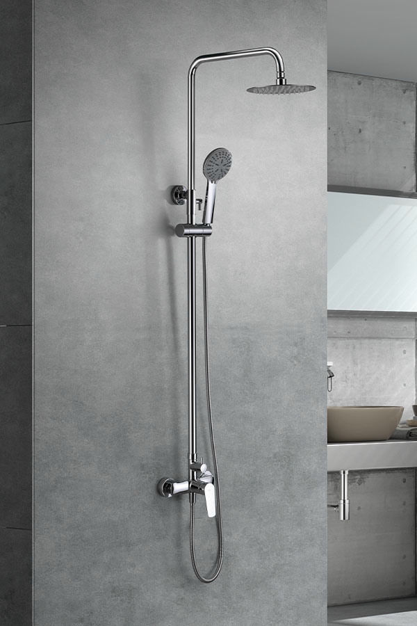 Душевая система настенная с верхним душем и лейкой imex belgica bdz044 chrome