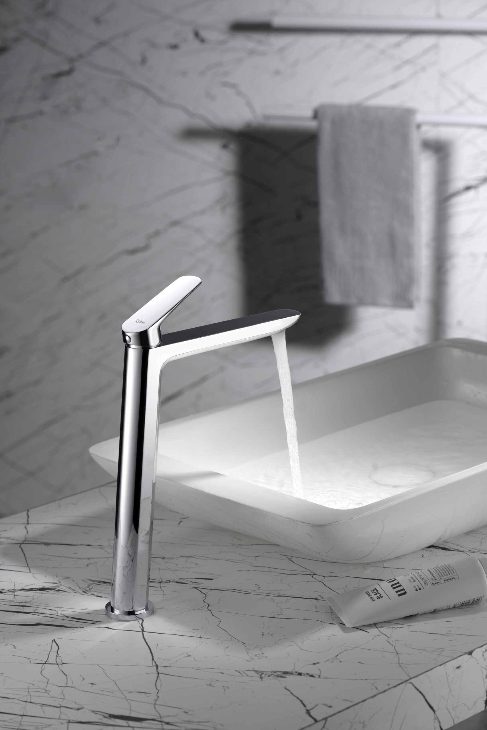 Смеситель для раковины высокий imex belgica bdz044-3 chrome