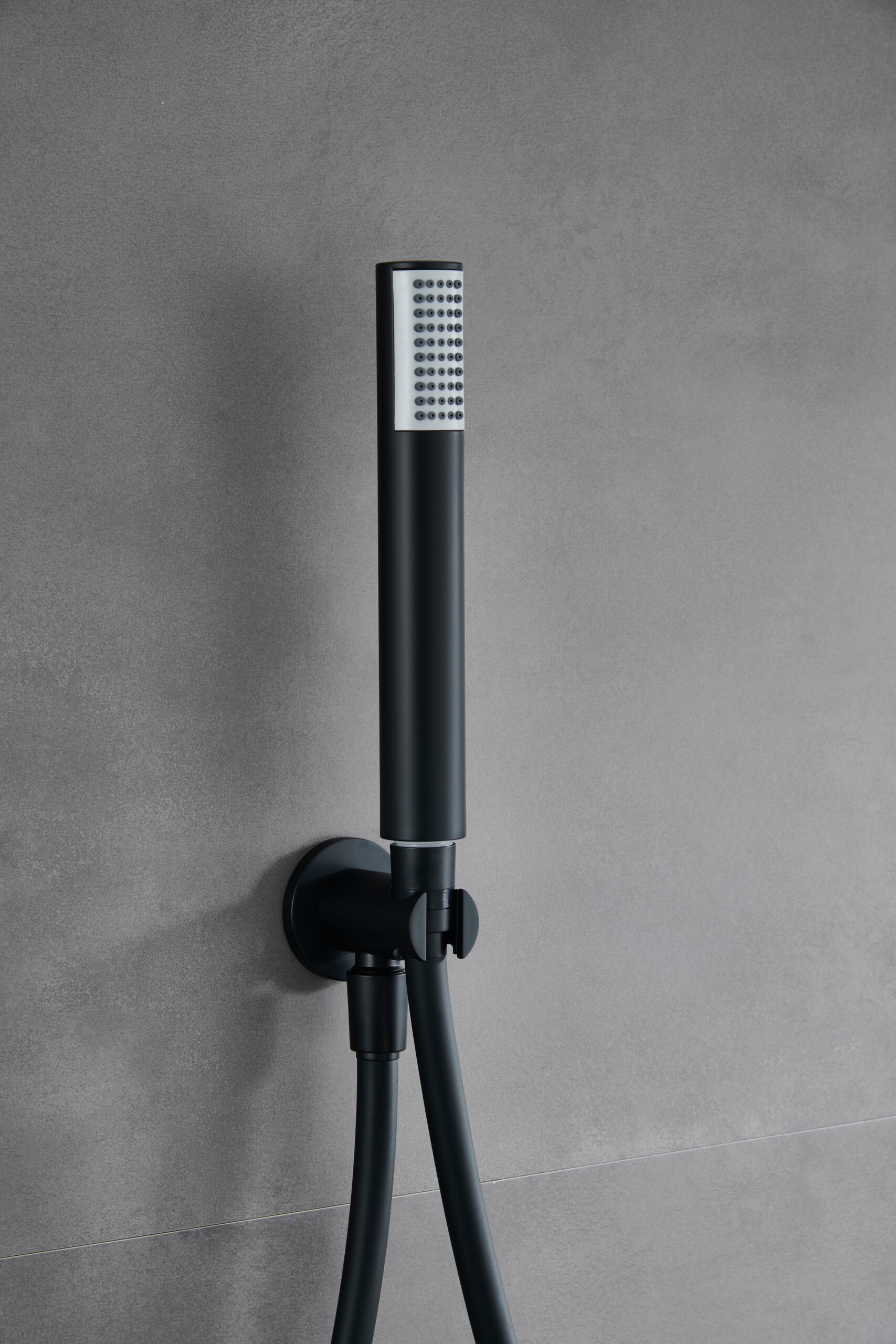 Смеситель для душа скрытого монтажа готовый комплект верхний душ ø25cм imex monza gpm039/ng matt black