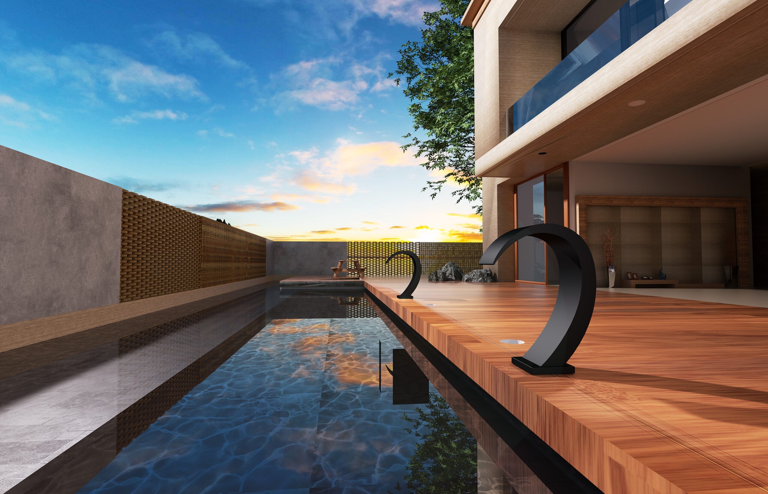 Садовая душевая колонна IGUAZU для бассейна, нержавеющая сталь S316, матово-черный цвет - CPI003/ANG