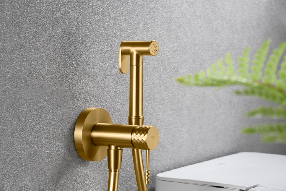 Гигиенический душ со смесителем и скрытой частью imex genova rdg053/oc brushed gold pvd