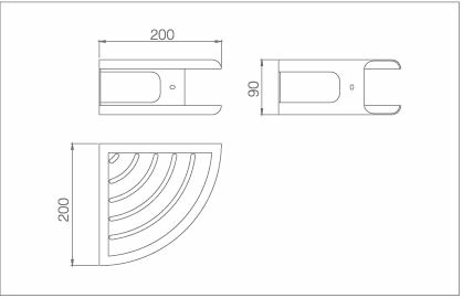 Мыльница настенная угловая imex dhanu adh010/nq brushed nickel