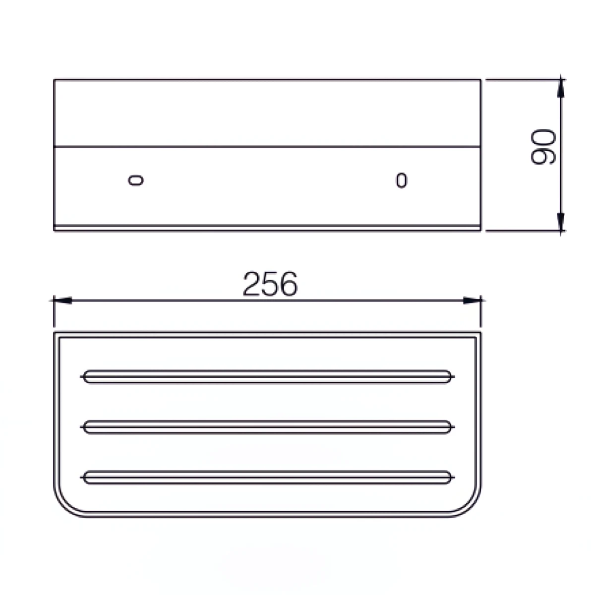Полочка настенная 25см из нерж. стали imex mayura ady007/nor black/rose gold