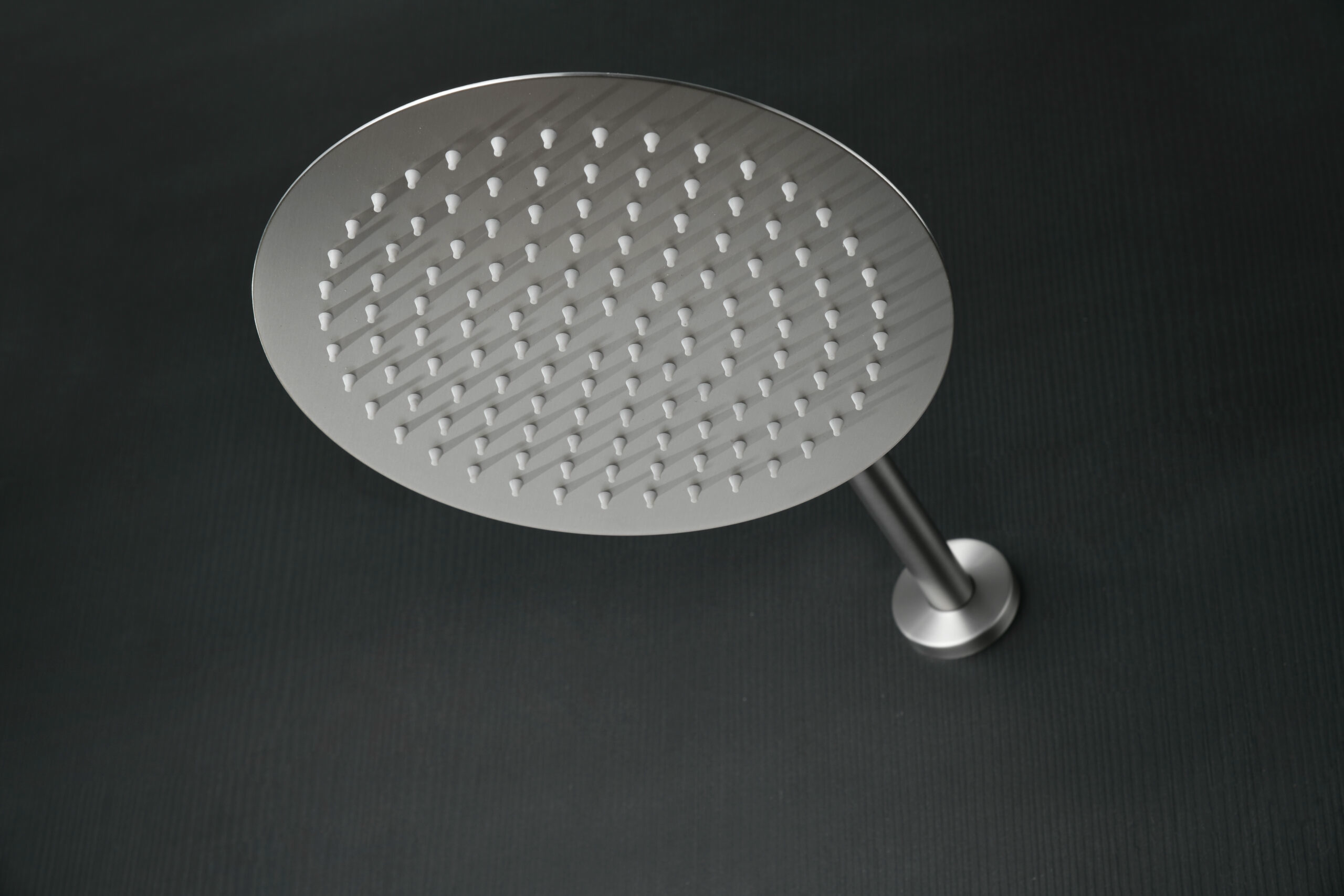 Смеситель для душа скрытого монтажа готовый комплект верхний душ ø25cм imex monza gpm039/nq brushed nickel