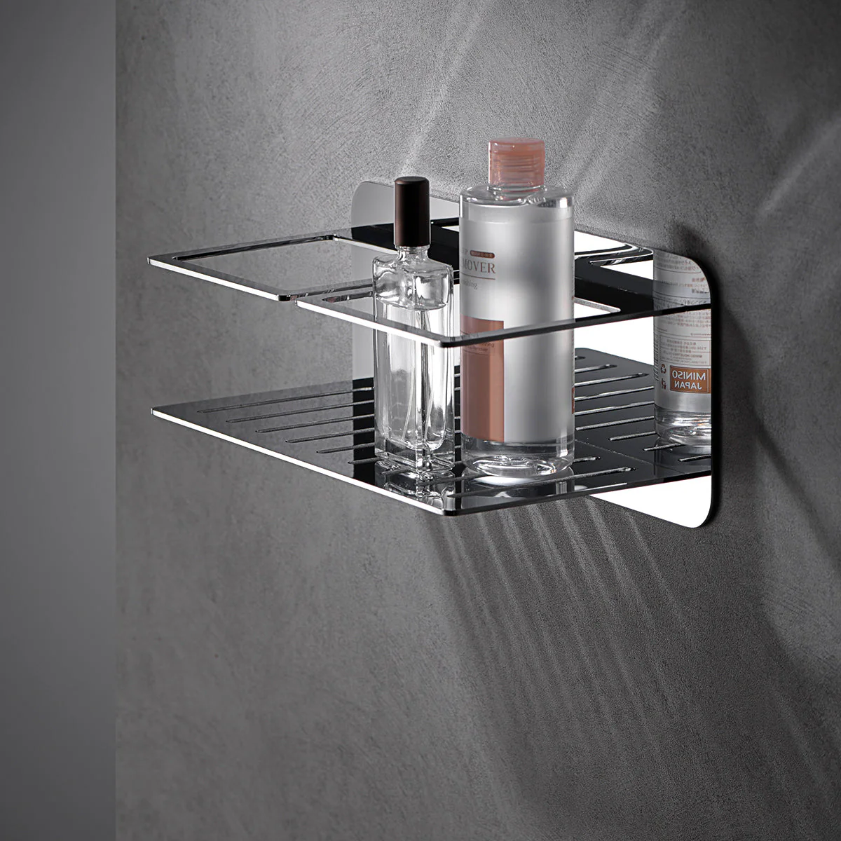 Полочка настенная 33см из нерж. стали imex iman adi011 chrome