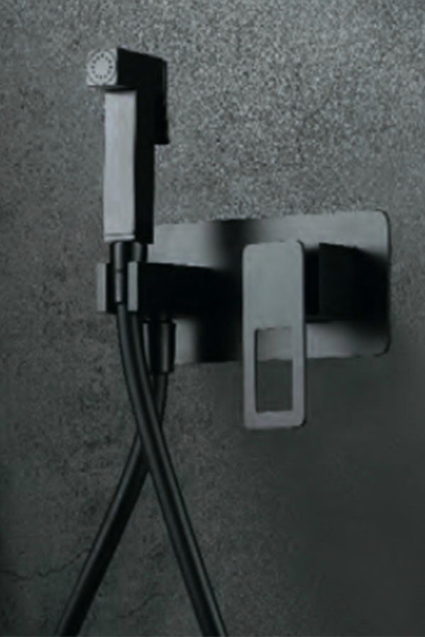 Гигиенический душ со смесителем и скрытой частью imex suecia bdc032-5ng matt black