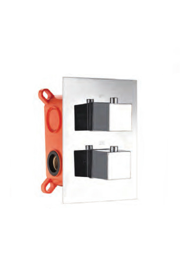 Смеситель термостатический для ванны/душа скрытого монтажа на 3 потребителя с внутренней частью imex gst33v chrome