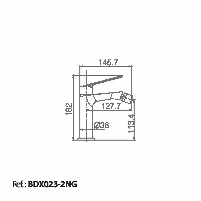 Смеситель для биде imex luxor bdx023-2ng matt black