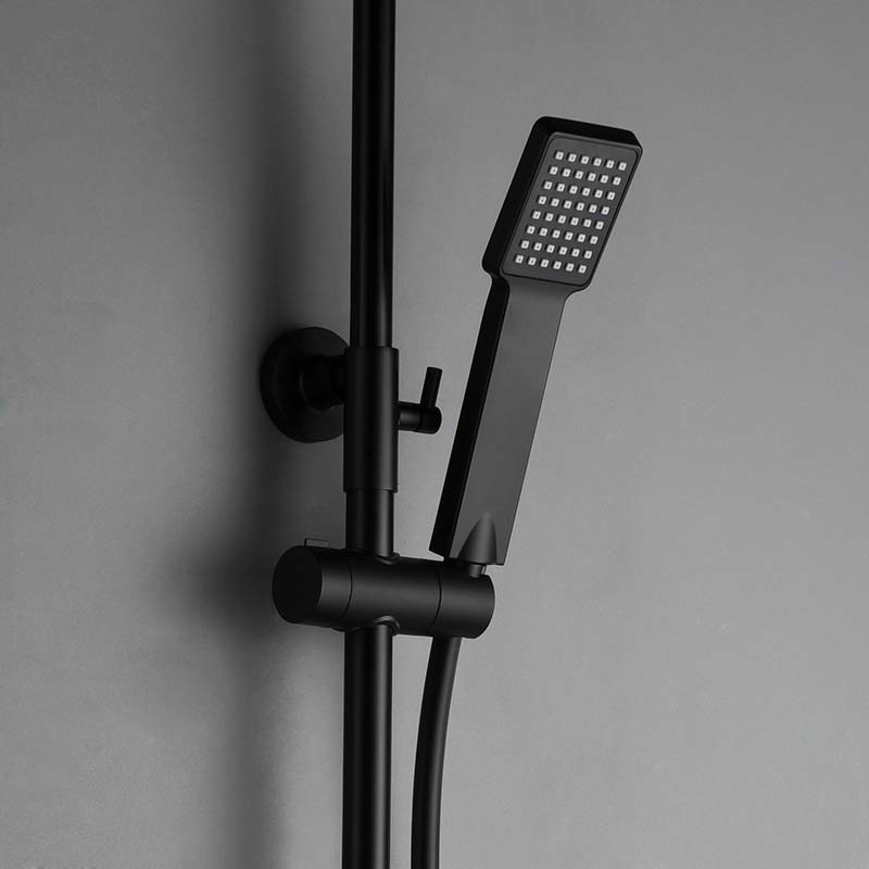 Душевая система настенная с верхним душем и лейкой imex art bdar025/ng matt black