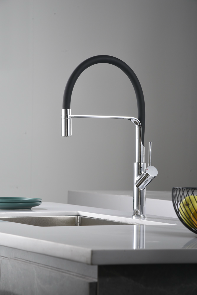 Смеситель для кухни с гибким изливом imex sena gce022 chrome