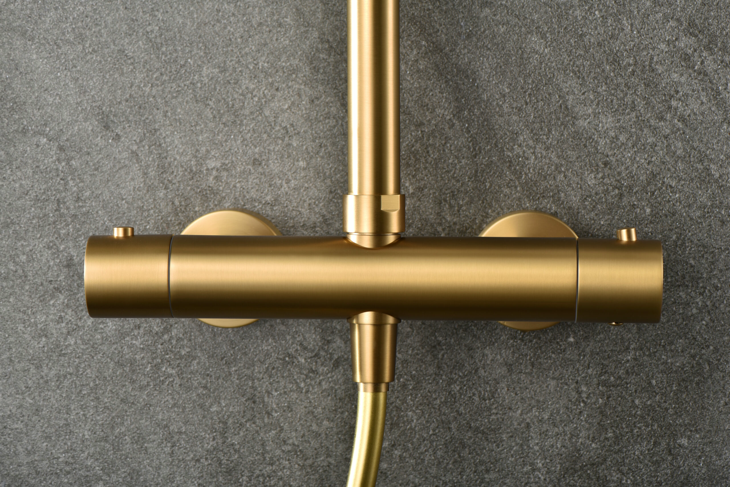 Душевая система термостатическая с верхним душем и лейкой imex monza btm039/oc brushed gold pvd