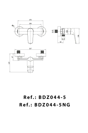 Смеситель для душа настенный с душевым набором imex belgica bdz044-5 chrome