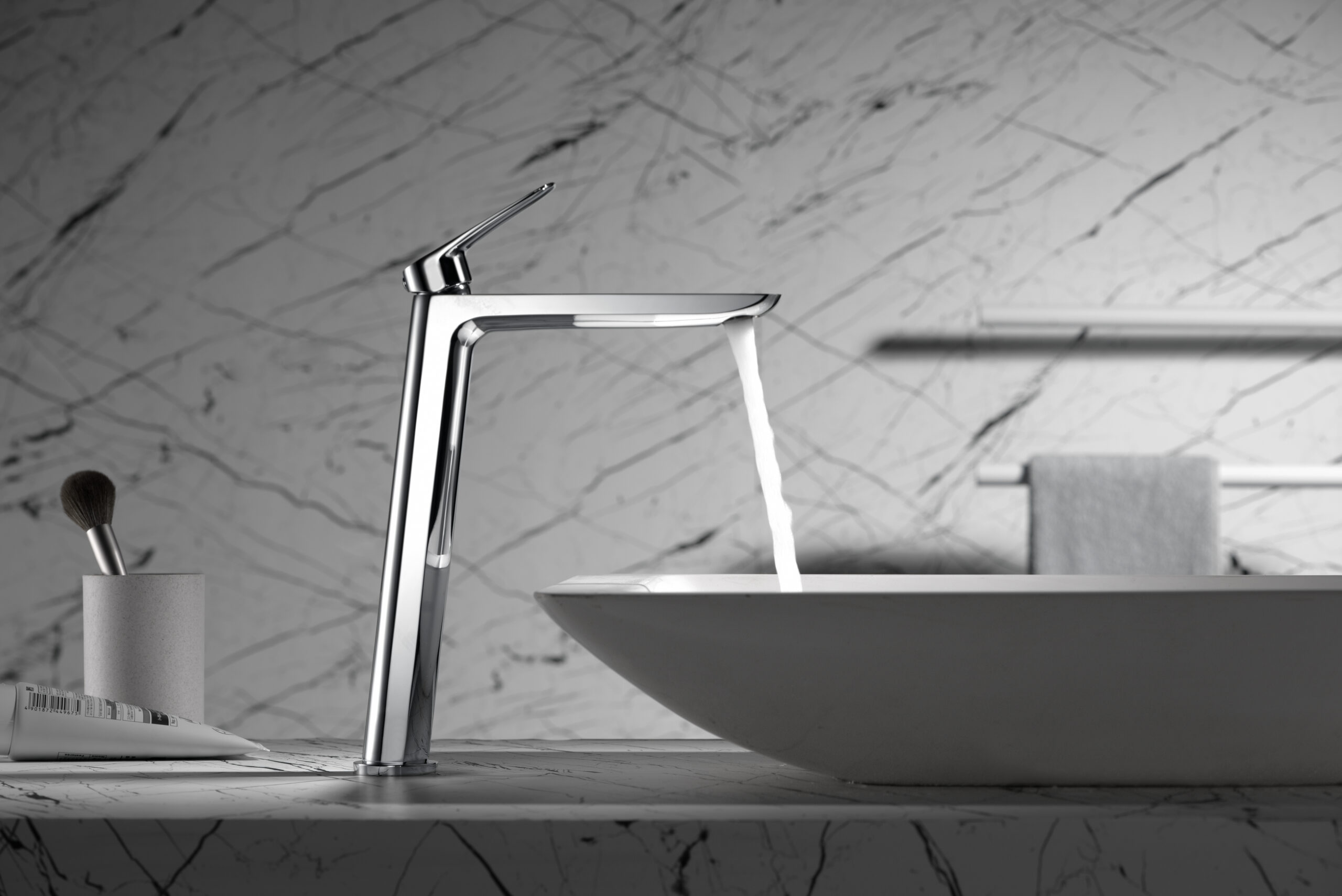 Смеситель для раковины высокий imex belgica bdz044-3 chrome