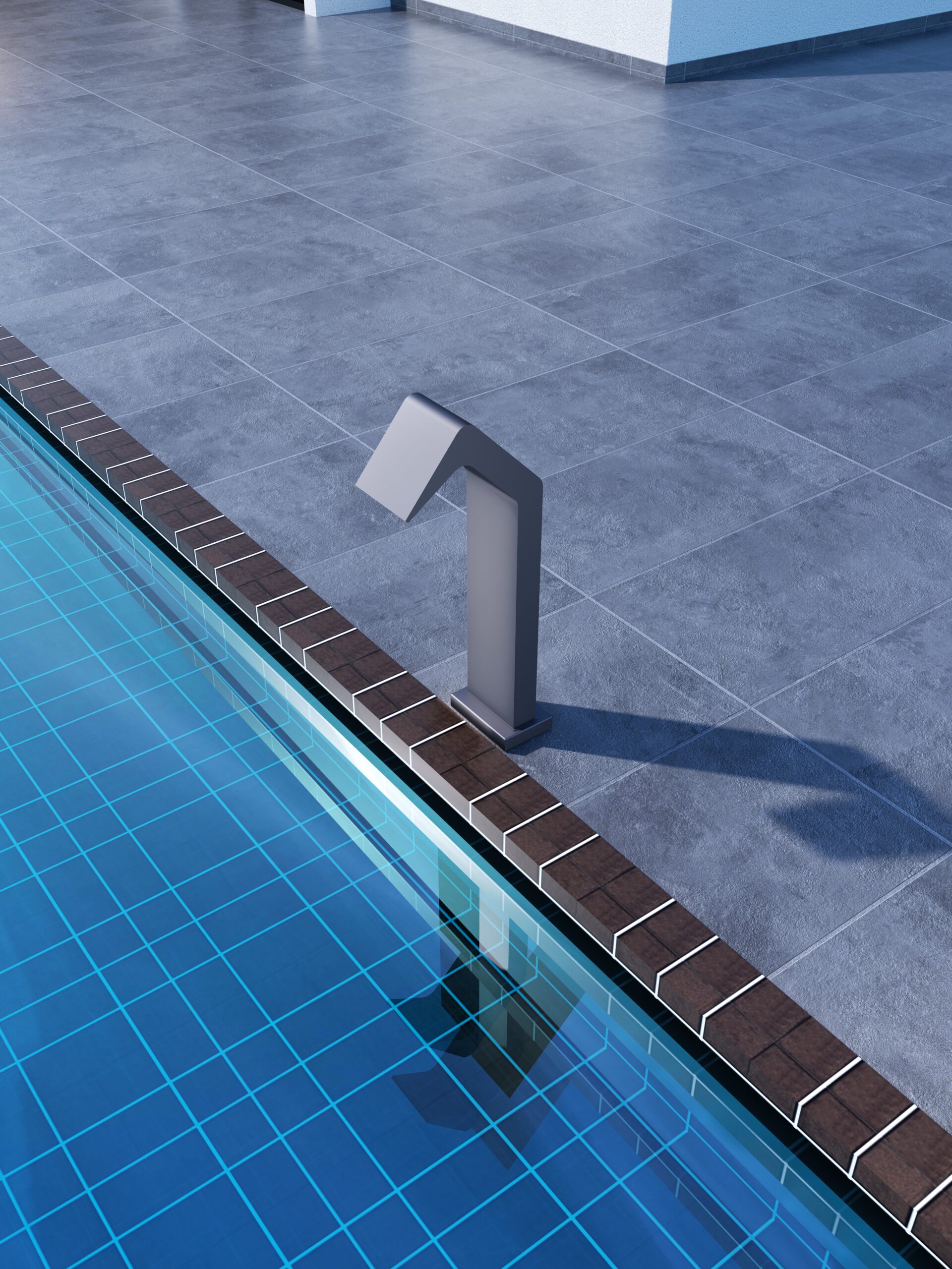 Садовая душевая колонна NIAGARA для бассейна, нержавеющая сталь S316, кобальтово-серый - CPN002-AGCB