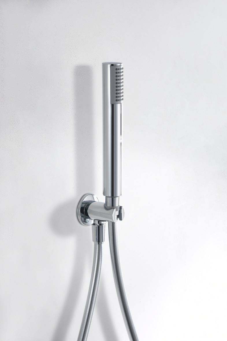 Смеситель для душа скрытого монтажа готовый комплект верхний душ ø25cм imex olimpo gpc033 chrome