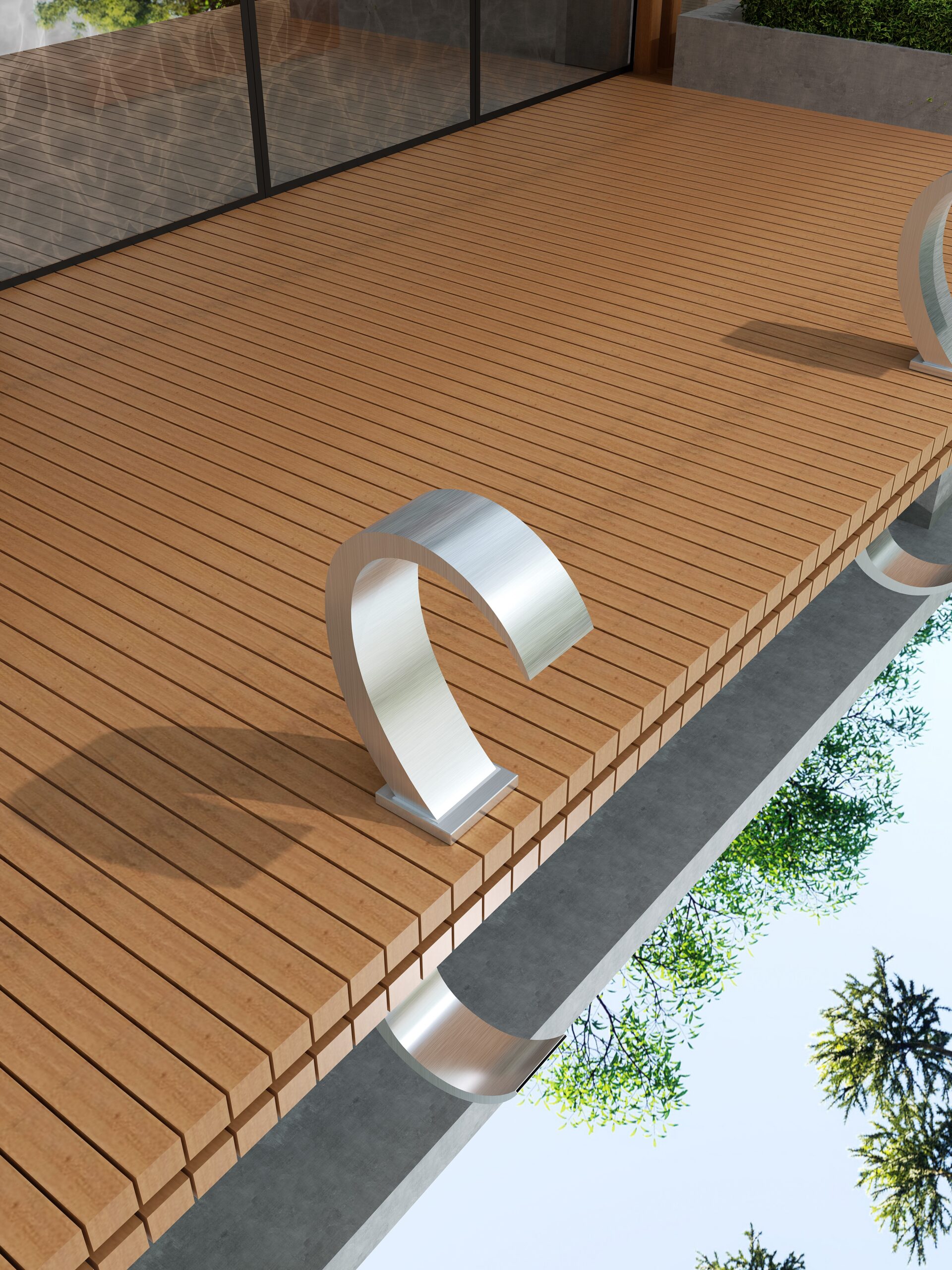 Садовая/бассейновая душевая колонна IGUAZU, сталь S316 - CPI003/AC