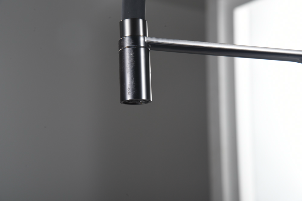 Смеситель для кухни с гибким изливом imex sena gce022/bgm black gun metal pvd