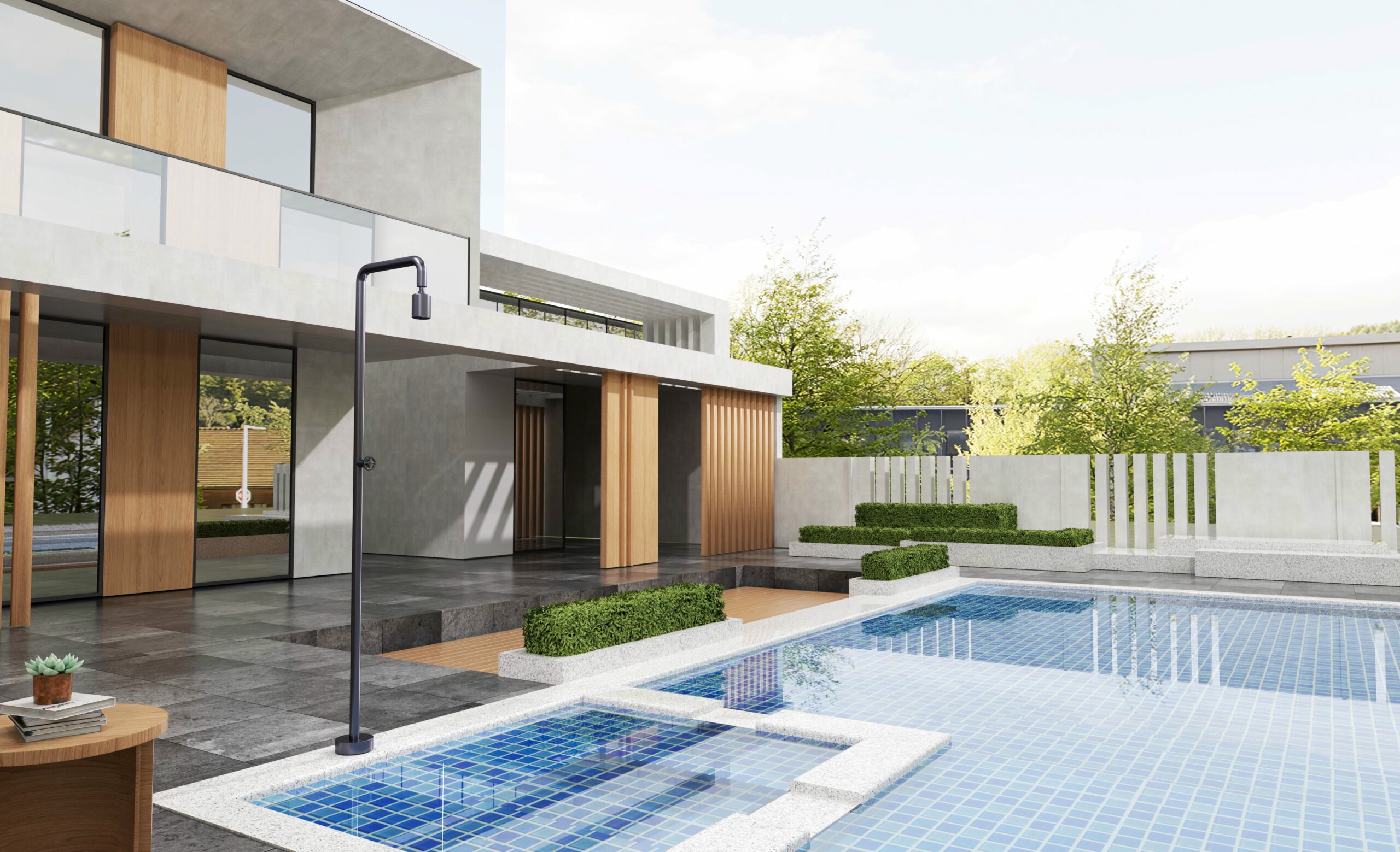 Душевая колонна напольная с краном без смешивания poolimex pool gpp001/agcb gris cobalto