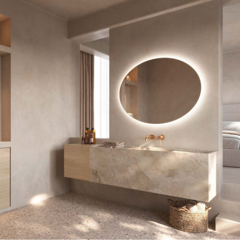 Овальное зеркало с подсветкой - Ledimex