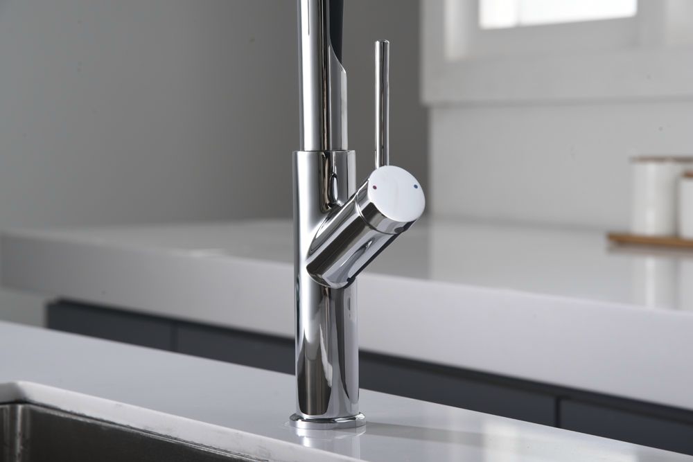 Смеситель для кухни с гибким изливом imex sena gce022 chrome