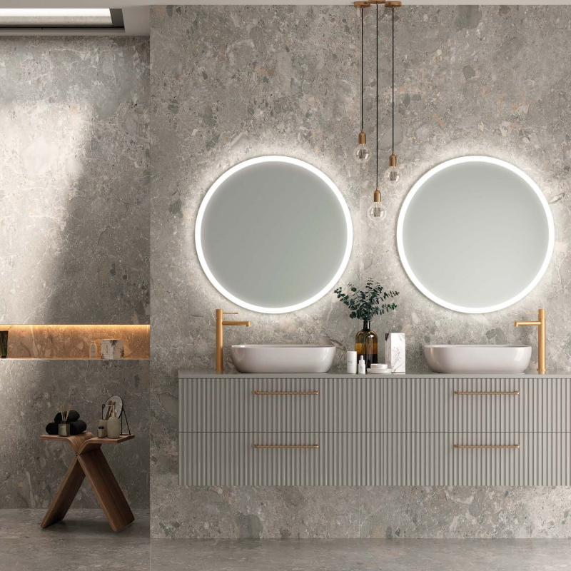 Зеркало БЕЛЬГИЯ с подсветкой спереди - Ledimex