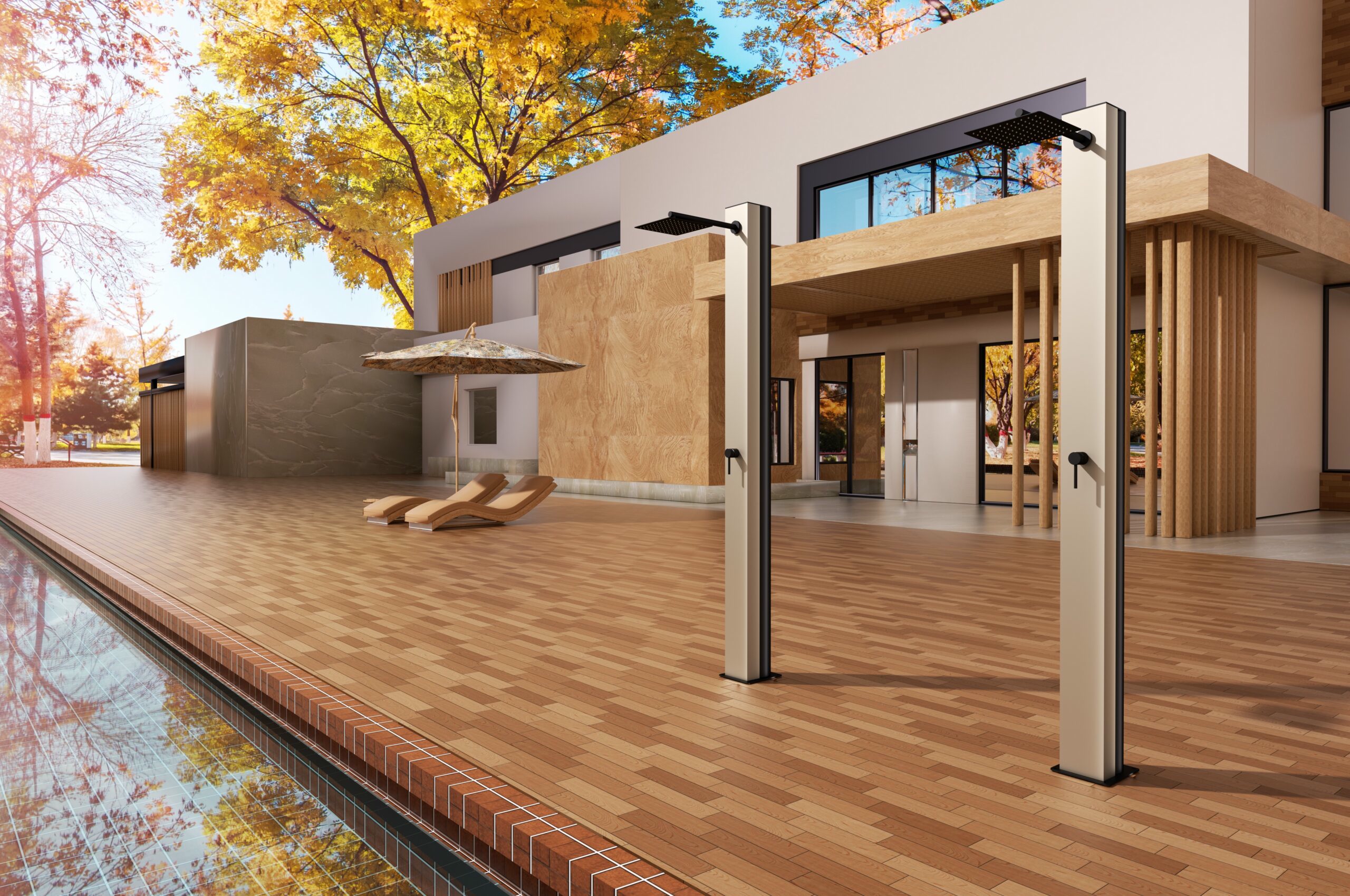 Душевая колонна напольная со смесителем poolimex phoenix gpp015/amk moka