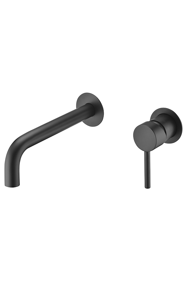 Смеситель для раковины настенный скрытая часть в комплекте imex etna glt023/ng matt black