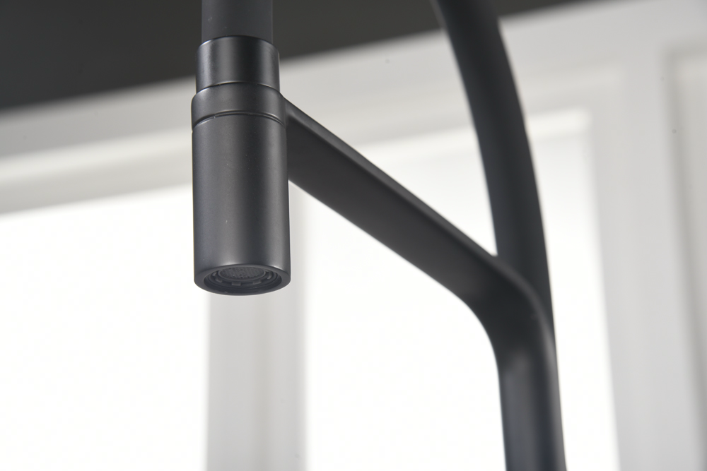 Смеситель для кухни с гибким изливом imex sena gce022/ng matt black