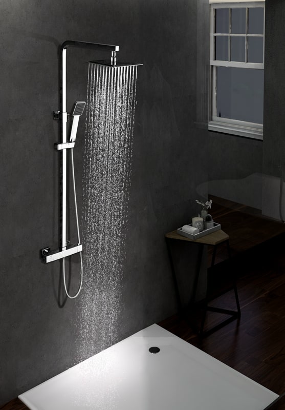 Смеситель для душа термостатический настенный с душевым набором imex vigo btv013 chrome