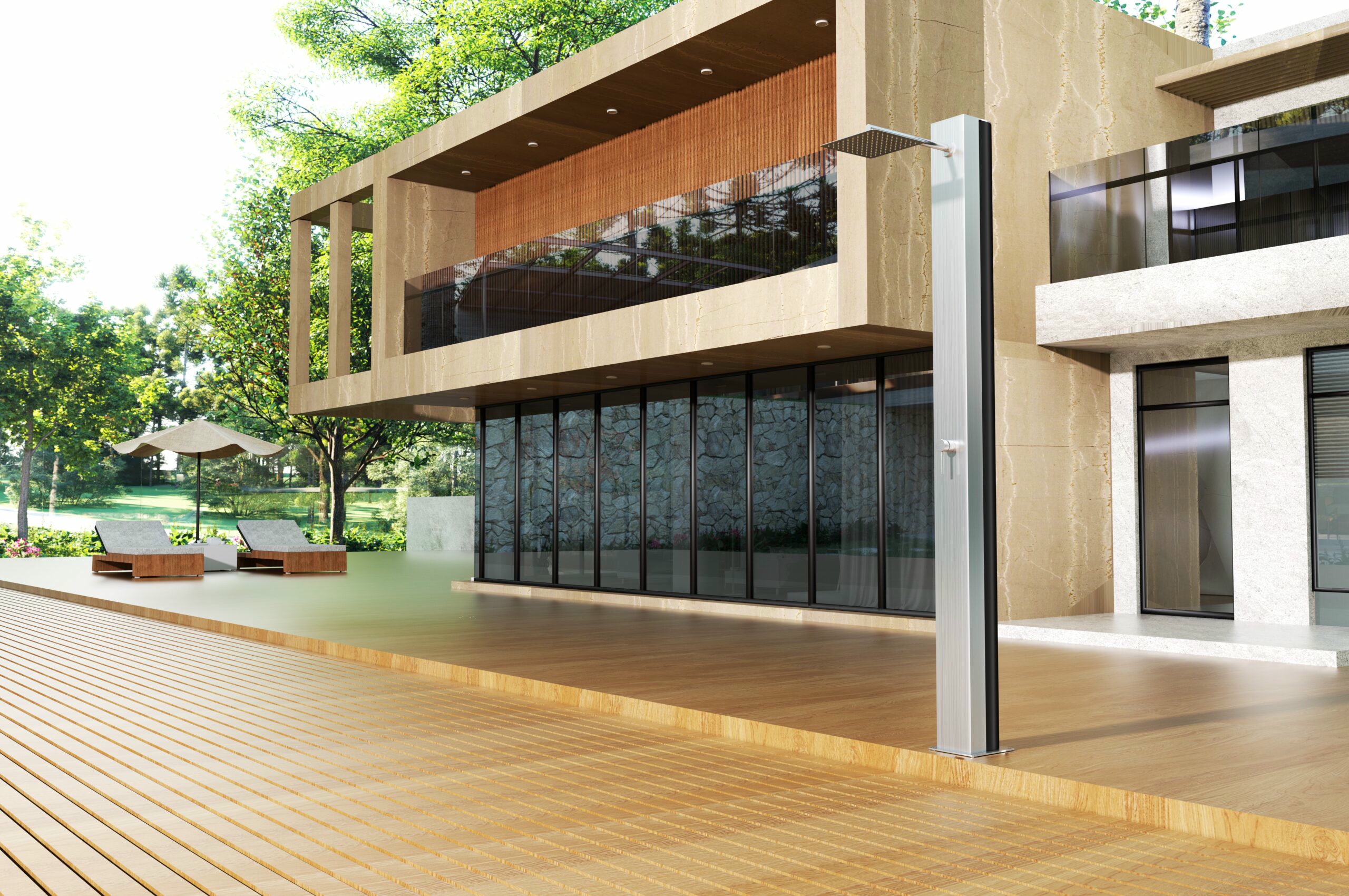 Душевая колонна напольная со смесителем poolimex phoenix gpp015/ac stainless steel