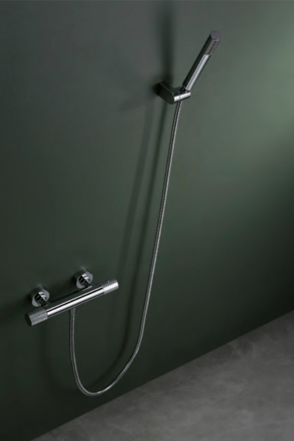 Смеситель для душа термостатический настенный с душевым набором imex line btd038-5 chrome