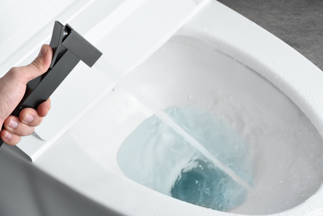 Гигиенический душ со смесителем и скрытой частью imex irlanda rdm003/bgm black gun metal pvd