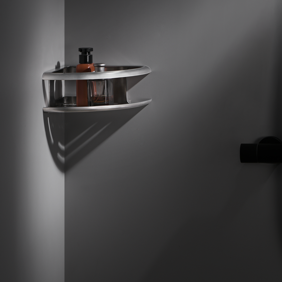 Мыльница настенная угловая imex dhanu adh010/nq brushed nickel