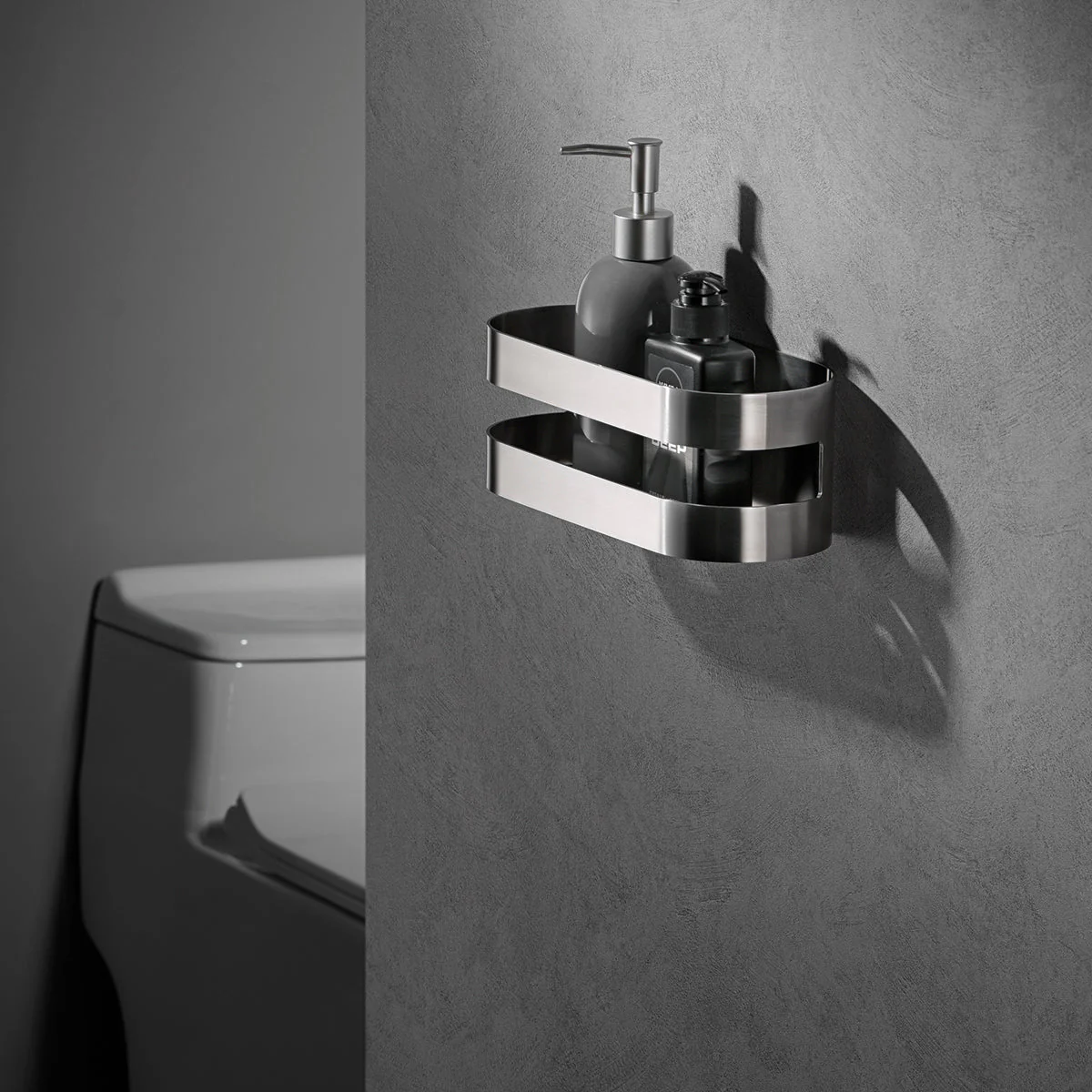 Полочка настенная 25см из нерж. стали imex nirmala adl012/nq brushed nickel