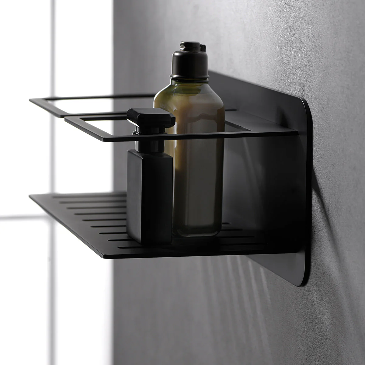 Полочка настенная 33см из нерж. стали imex iman adi011/ng matt black