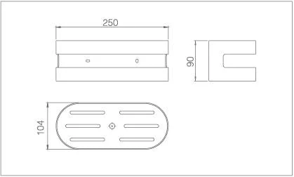 Полочка настенная 25см из нерж. стали imex nirmala adl012/nq brushed nickel