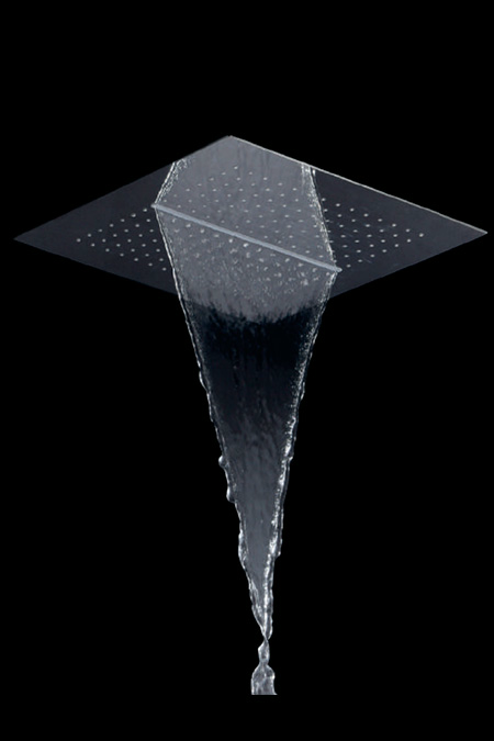 Верхний душ встраиваемый 2 режима тропический ливень/каскад 40x40 imex rdg400 chrome