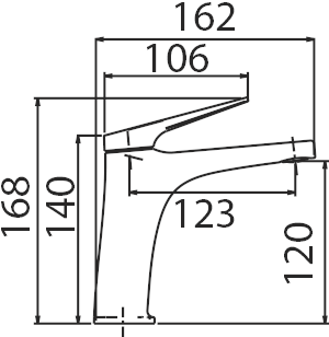 Смеситель для раковины imex delos bdd055-1ac stainless steel