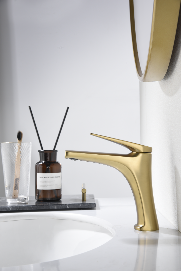 Смеситель для раковины imex delos bdd055-1oc brushed gold pvd