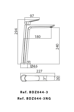 Смеситель для раковины высокий imex belgica bdz044-3 chrome
