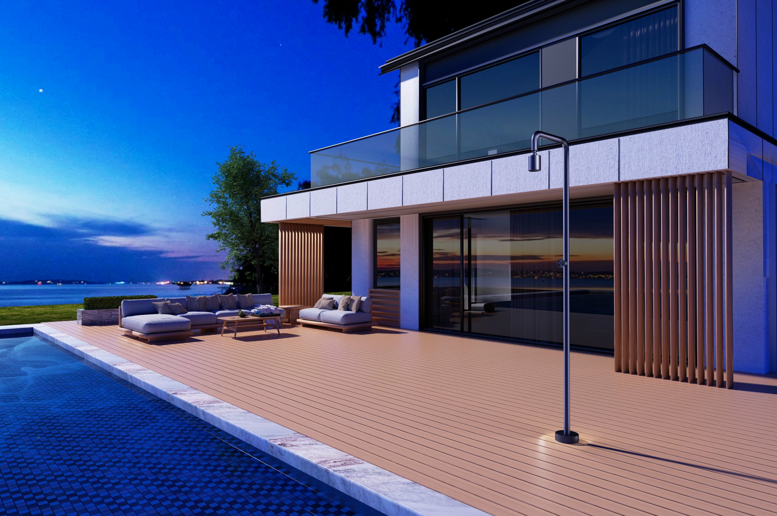 Душевая колонна напольная с краном без смешивания poolimex pool gpp001/aao azur oceano