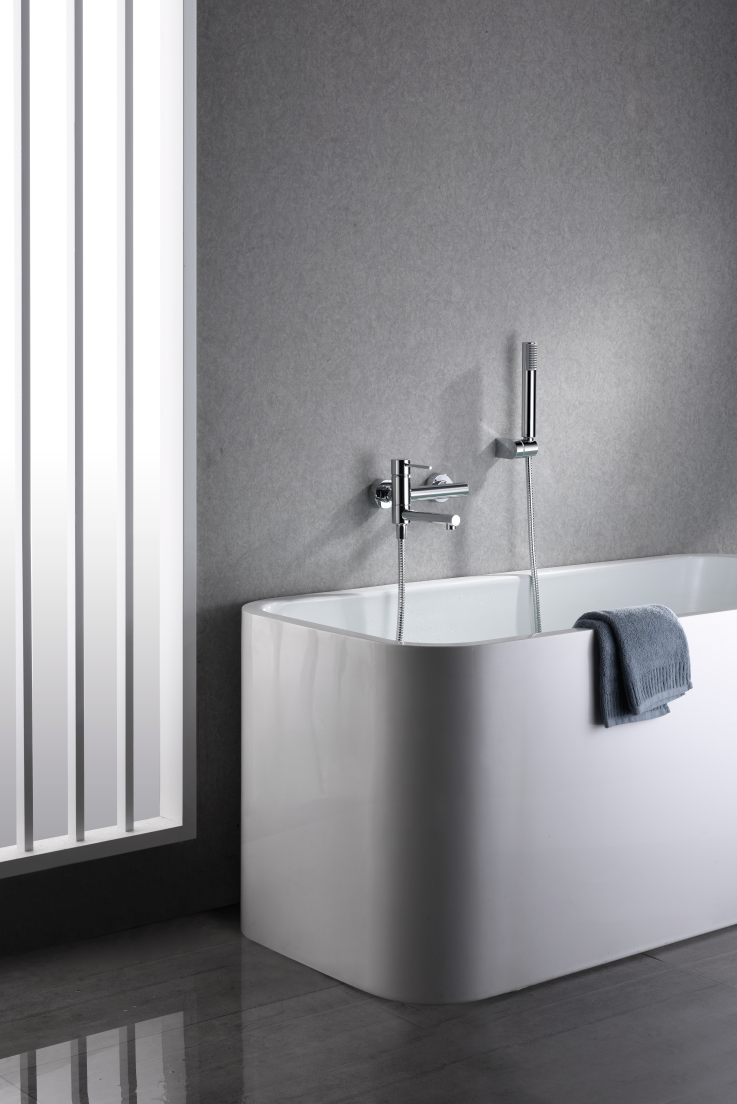 Смеситель для ванны настенный с душевым набором imex milos bdys045-4 chrome