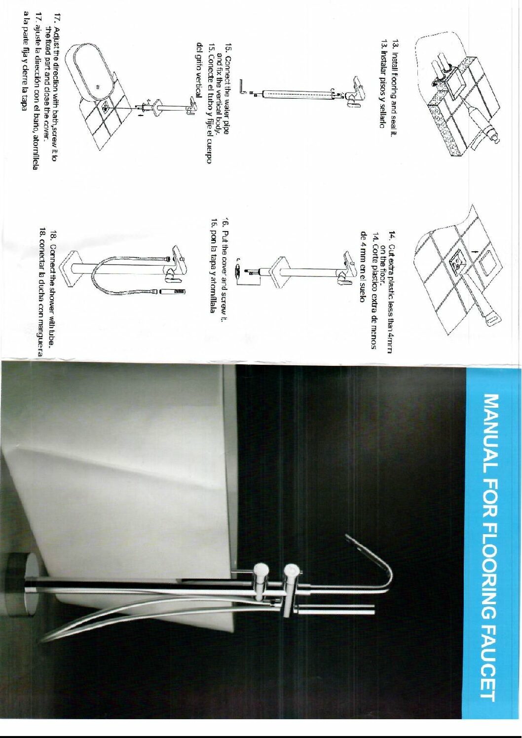 Смеситель для ванны напольный с внутренней частью imex corcega bbeco1/oc brushed gold pvd