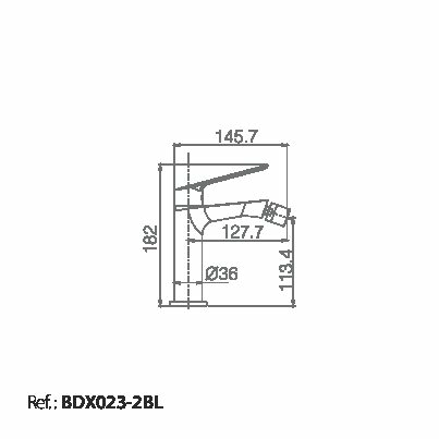 Смеситель для биде imex luxor bdx023-2bl matt white