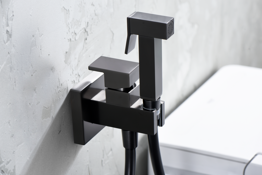 Гигиенический душ со смесителем и скрытой частью imex irlanda rdm003/bgm black gun metal pvd