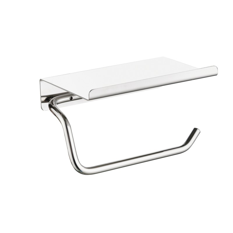 Держатель для туалетной бумаги с полочкой medimex essential cae001-09 chrome